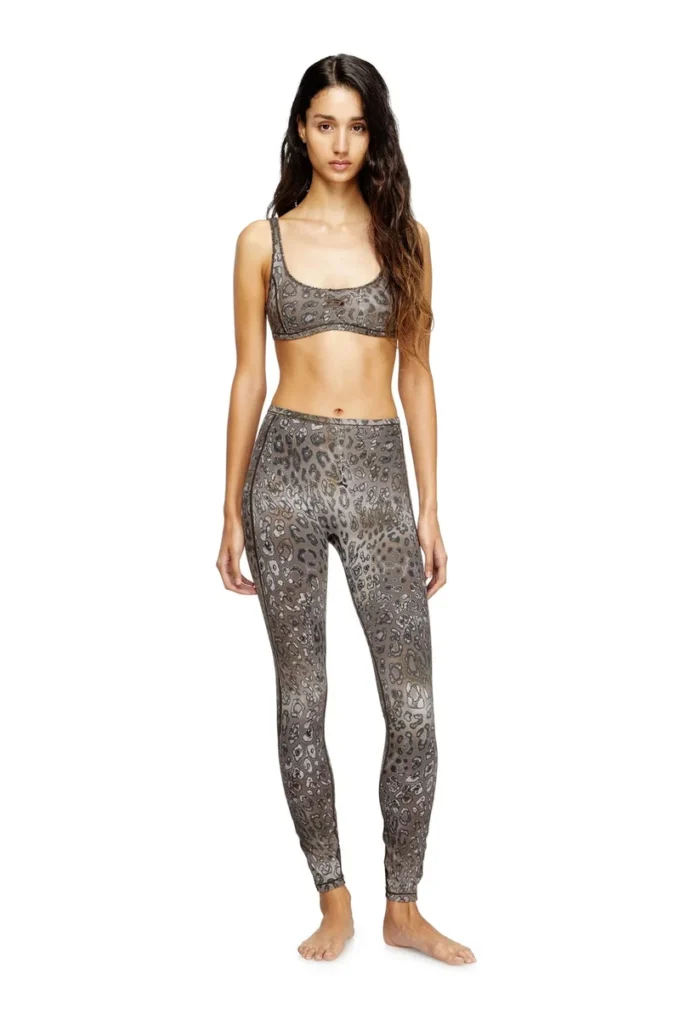 chelsea-utlt Soutien-gorge de sport en nylon imprimé léopard