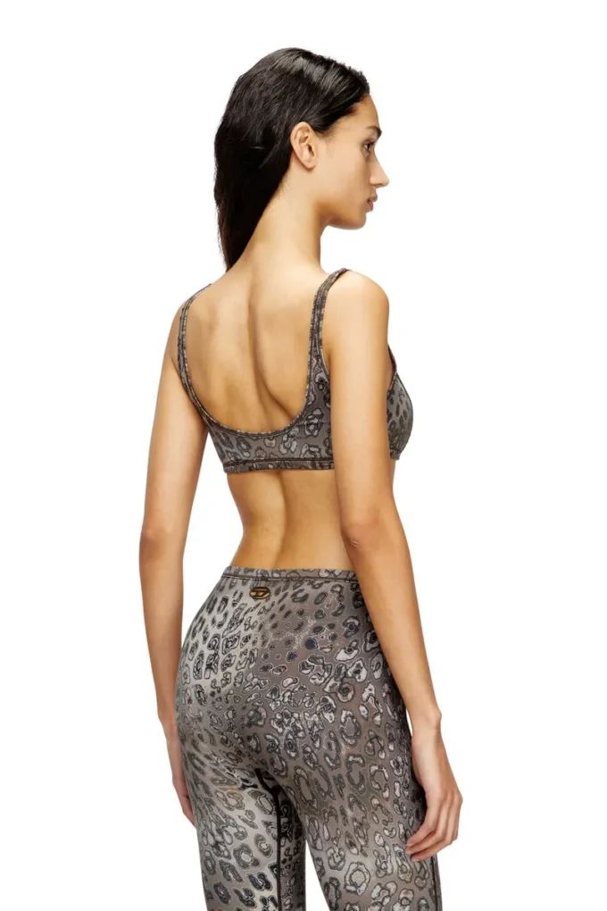chelsea-utlt Soutien-gorge de sport en nylon imprimé léopard