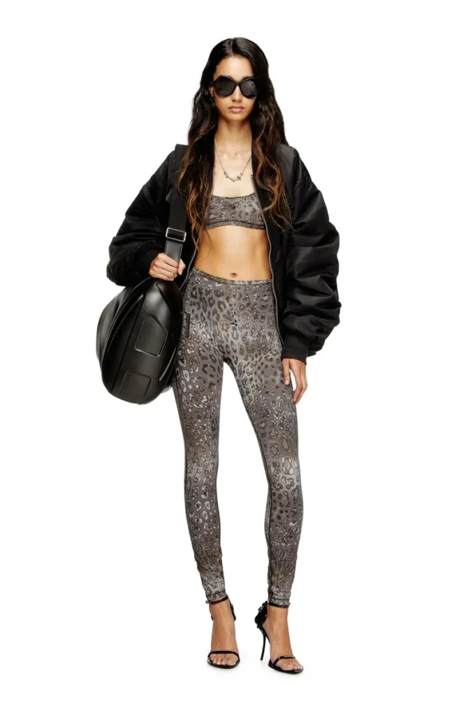 chelsea-utlt Soutien-gorge de sport en nylon imprimé léopard