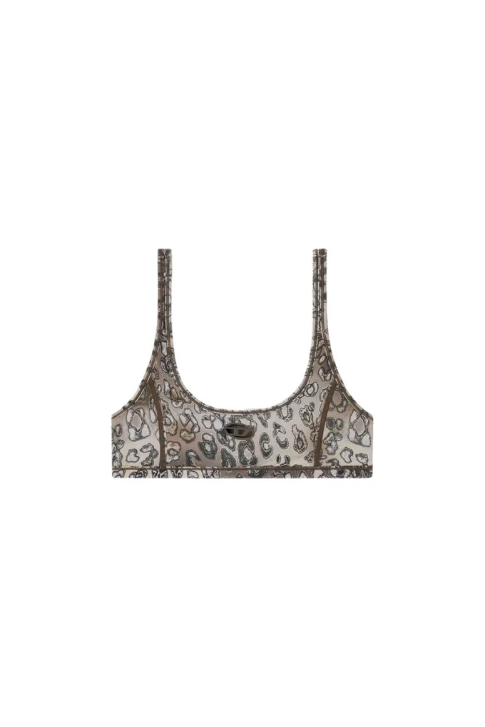 chelsea-utlt Soutien-gorge de sport en nylon imprimé léopard