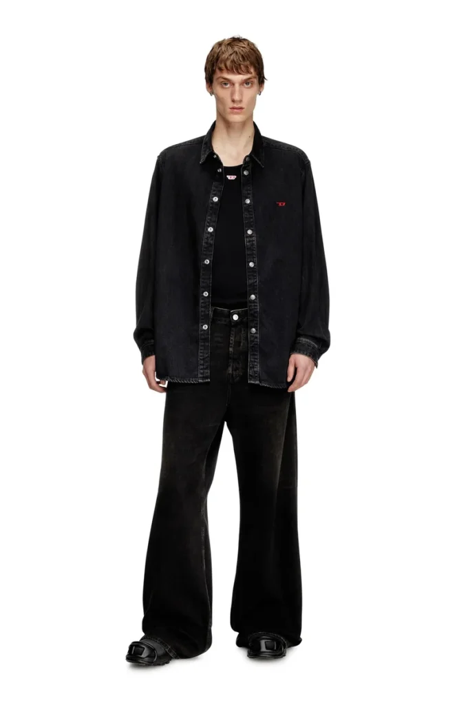 Chemise d-simply en denim Tencel