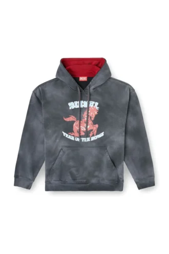 cl-s-boxt-hood-horse Sweat à capuche tie-dye avec imprimé graphique cheval