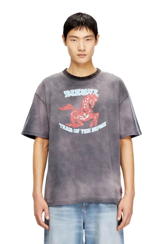 cl-t-boxt-horse T-shirt en coton avec imprimé graphique cheval