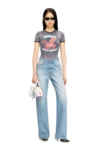 cl-t-uncutie-horse T-shirt en coton stretch avec imprimé graphique cheval