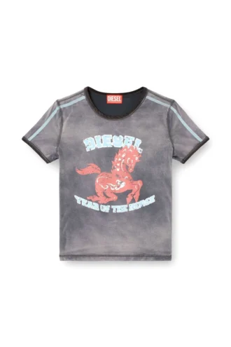 cl-t-uncutie-horse T-shirt en coton stretch avec imprimé graphique cheval