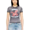 cl-t-uncutie-horse T-shirt en coton stretch avec imprimé graphique cheval