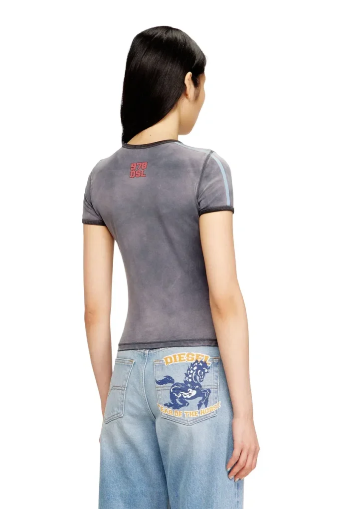 cl-t-uncutie-horse T-shirt en coton stretch avec imprimé graphique cheval