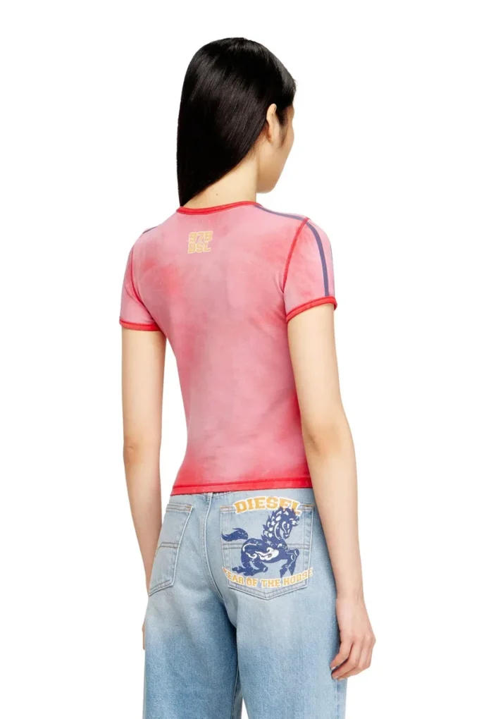 cl-t-uncutie-horse T-shirt en coton stretch avec imprimé graphique cheval