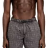 conor-43-dnm Short de bain à motif pied-de-poule délavé
