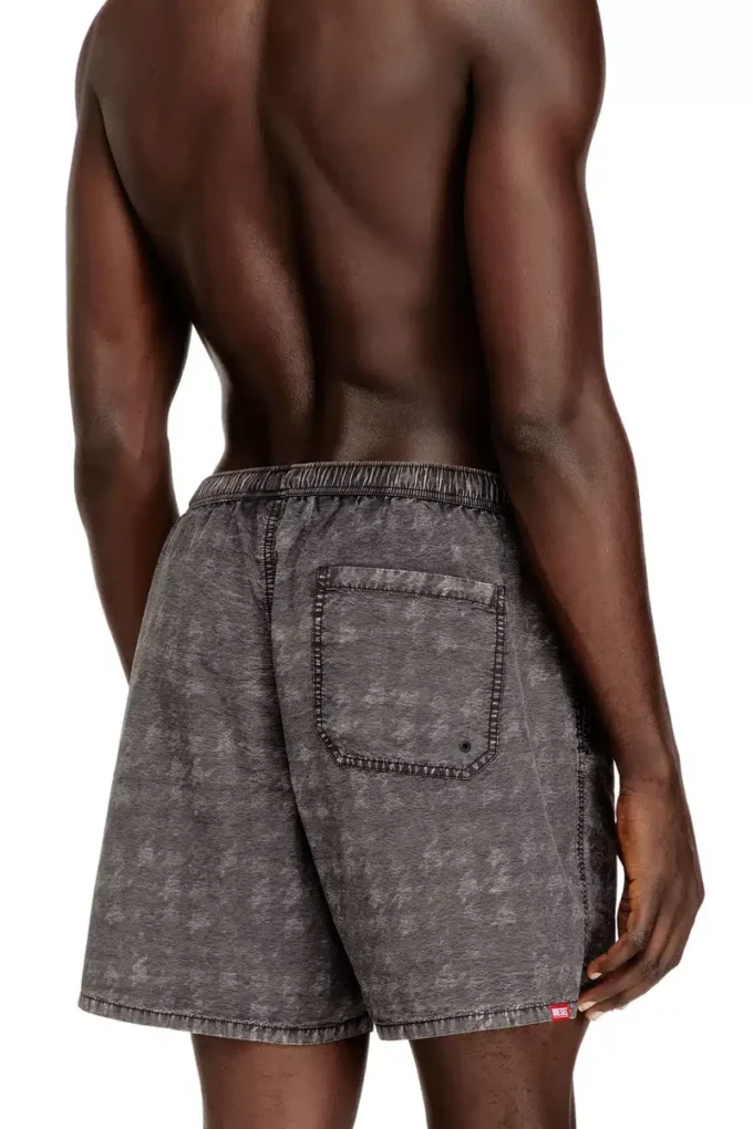 conor-43-dnm Short de bain à motif pied-de-poule délavé