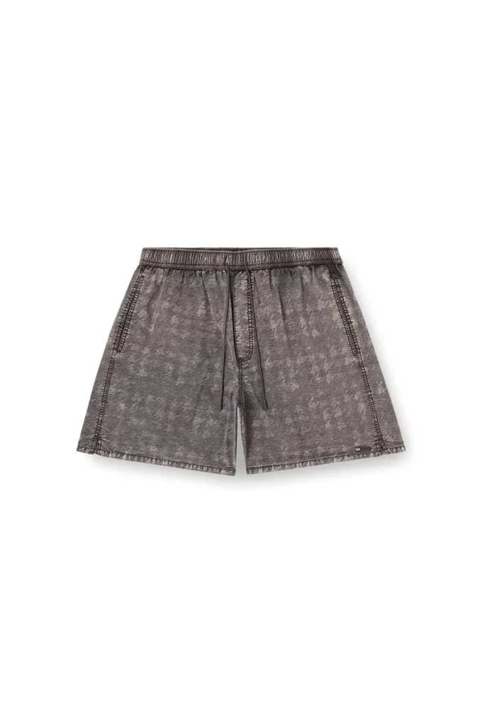 conor-43-dnm Short de bain à motif pied-de-poule délavé