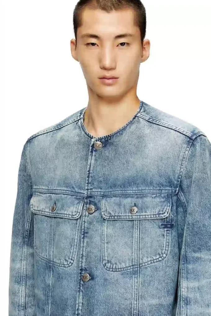 d-aberd-fsh1 Manteau en denim coton-chanvre laserisé
