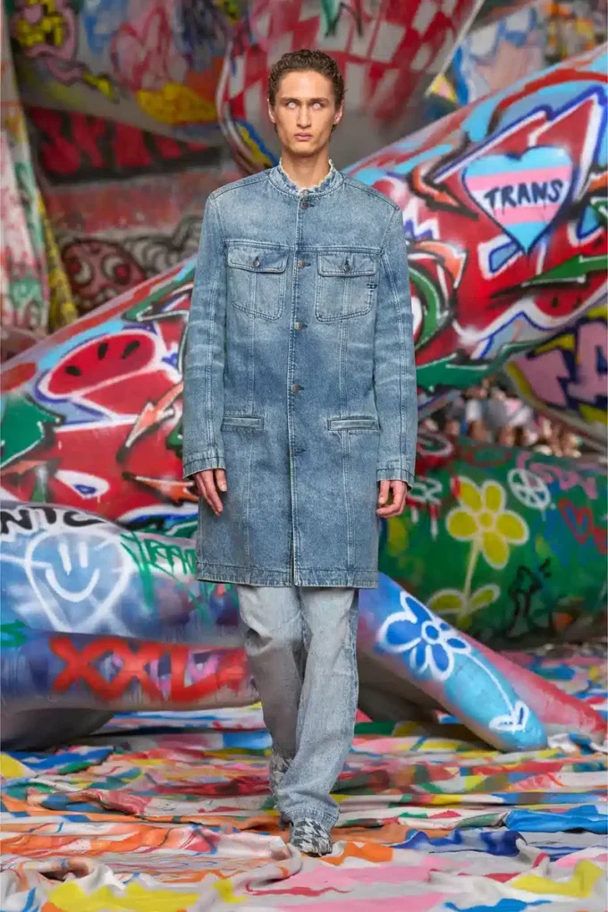 d-aberd-fsh1 Manteau en denim coton-chanvre laserisé