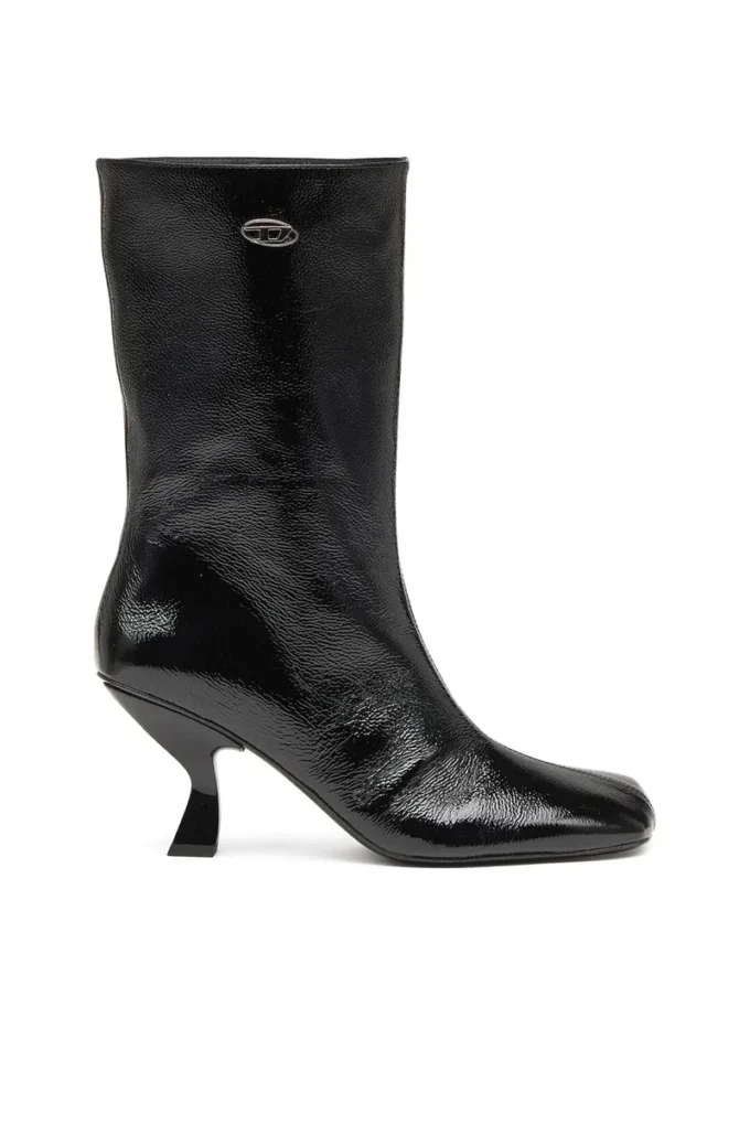 d-amber tube 75 D-Amber – Bottines à bout carré effet naplak