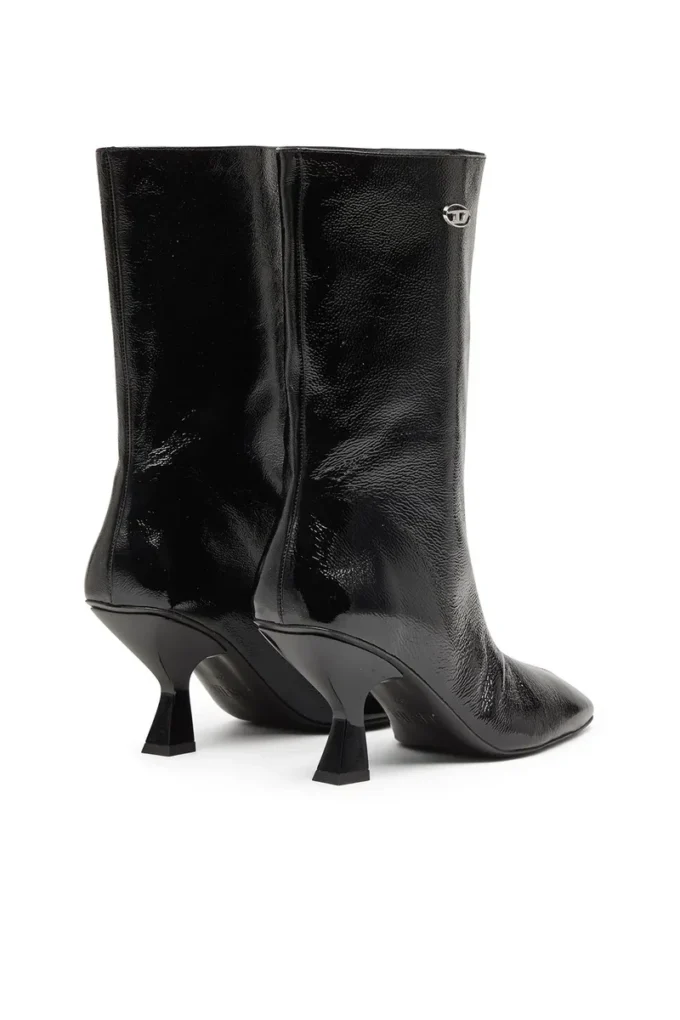 d-amber tube 75 D-Amber – Bottines à bout carré effet naplak