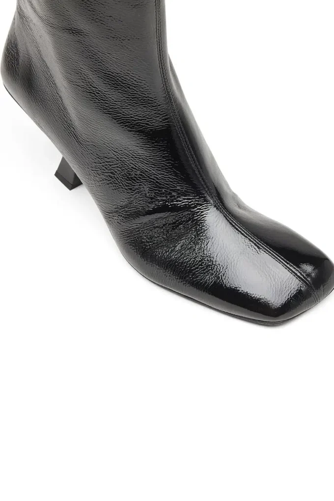 d-amber tube 75 D-Amber – Bottines à bout carré effet naplak