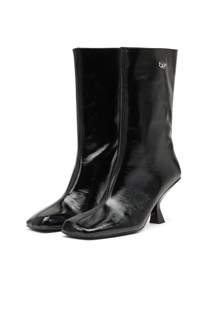 d-amber tube 75 D-Amber – Bottines à bout carré effet naplak