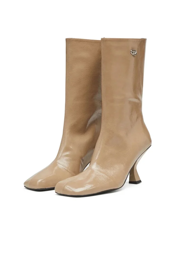 d-amber tube 75 D-Amber – Bottines à bout carré effet naplak
