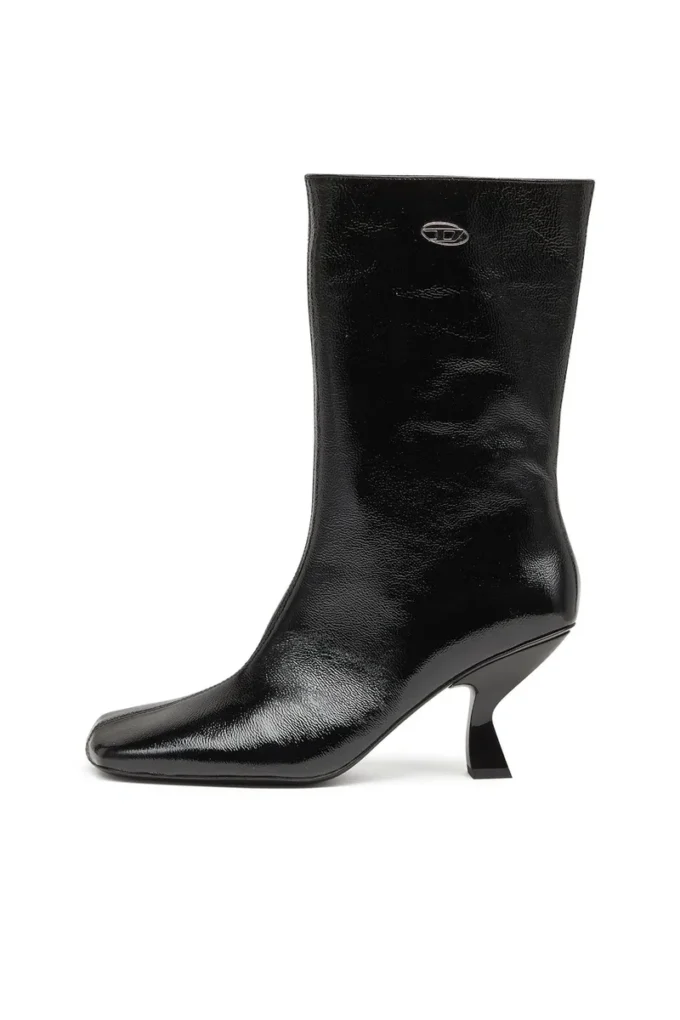 d-amber tube 75 D-Amber – Bottines à bout carré effet naplak
