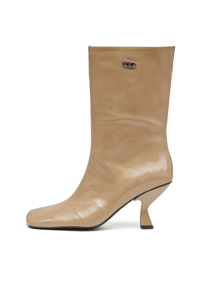 d-amber tube 75 D-Amber – Bottines à bout carré effet naplak