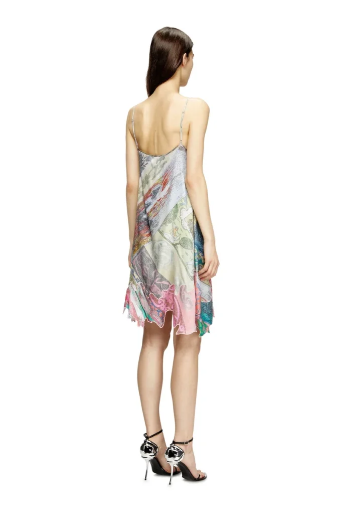 d-aria Robe nuisette en viscose avec imprimé héraldique