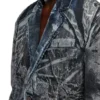 d-bla-dev-fse Blazer en denim dévoré à fines rayures