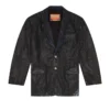 d-bla-fse Blazer en denim avec revêtement craquelé