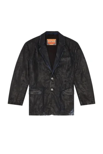 d-bla-fse Blazer en denim avec revêtement craquelé