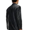 d-bla-fse Blazer en denim avec revêtement craquelé