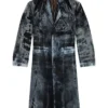 d-bla-long-dev-fse Manteau en denim dévoré à fines rayures