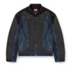 d-blenk-s Veste style motard en denim bicolore
