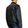 d-blenk-s Veste style motard en denim bicolore
