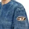 d-calur-fse Veste en denim avec détails zip motard