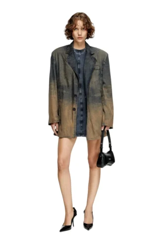 d-cupsleeves Mini-robe en jersey aspect denim