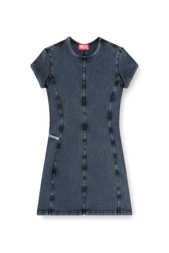 d-cupsleeves Mini-robe en jersey aspect denim