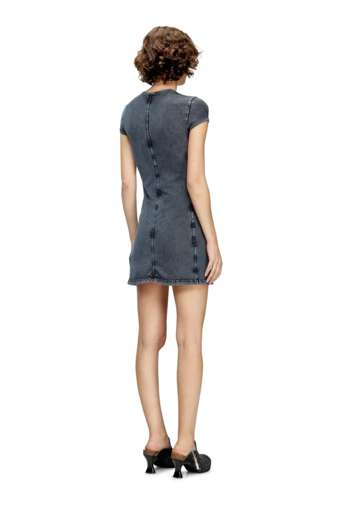 d-cupsleeves Mini-robe en jersey aspect denim