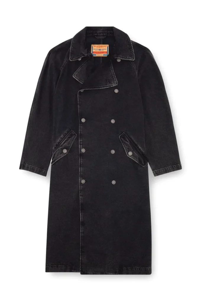d-delirious-d Trench-coat en denim délavé