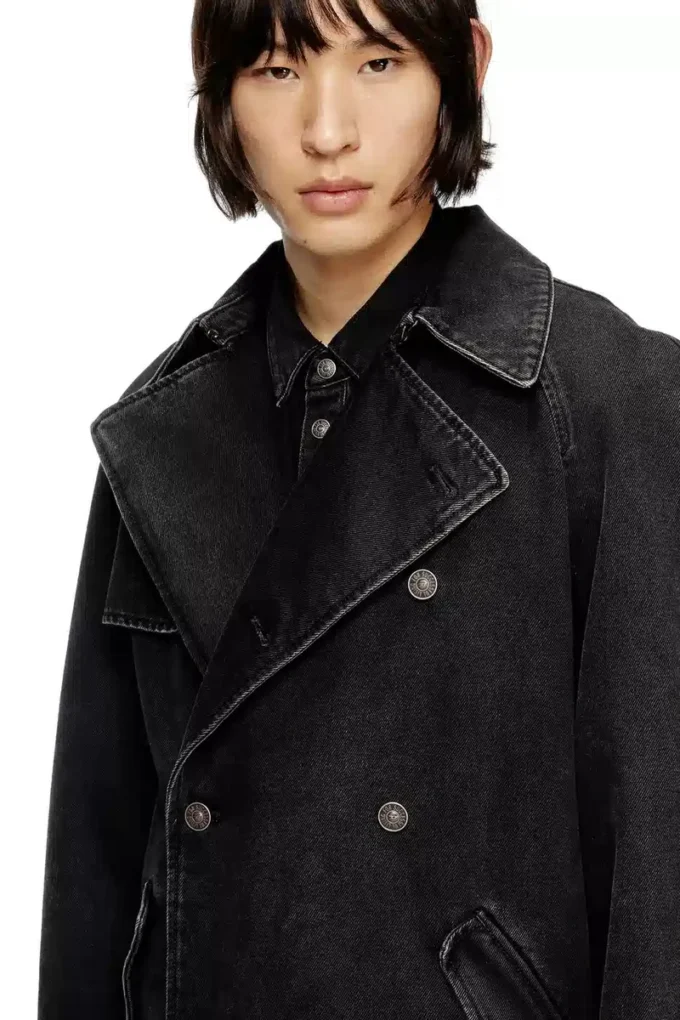 d-delirious-d Trench-coat en denim délavé