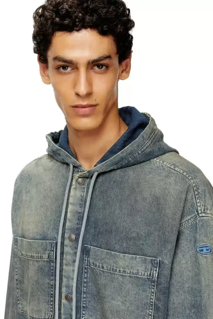d-dewny-hood-s2 Surchemise en denim enduit marbré