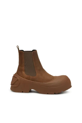 d-donald beatle Bottines Chelsea D-Donald en daim ciré et caoutchouc