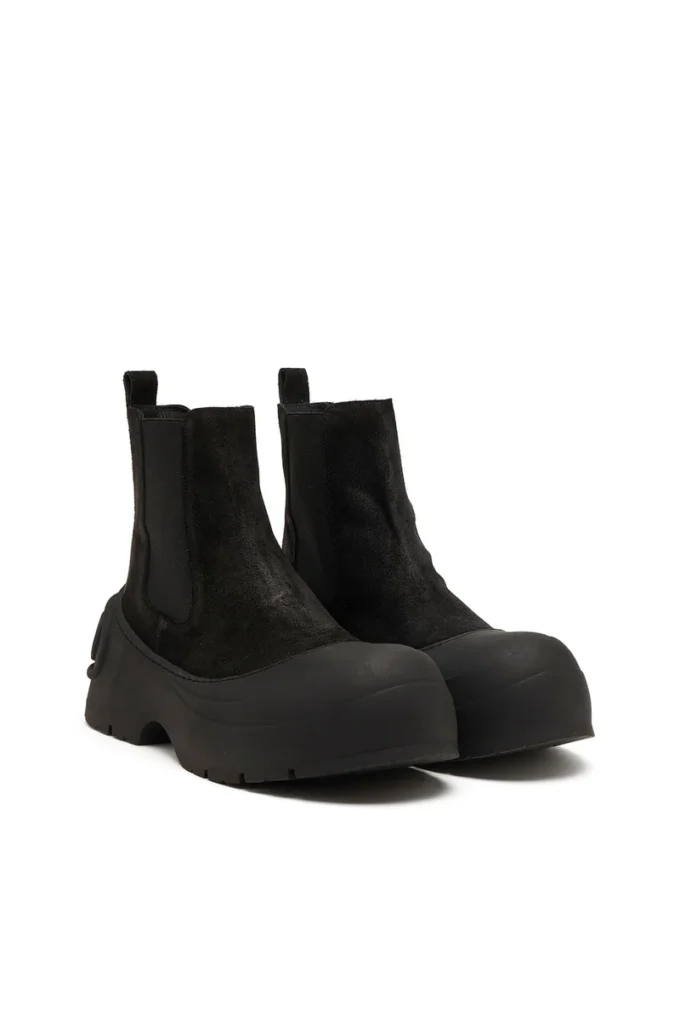 d-donald beatle Bottines Chelsea D-Donald en daim ciré et caoutchouc