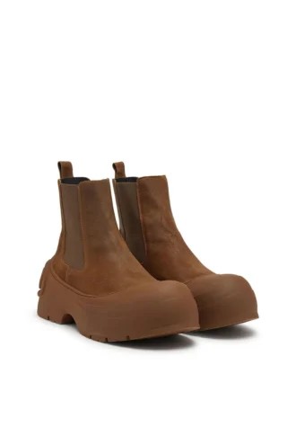 d-donald beatle Bottines Chelsea D-Donald en daim ciré et caoutchouc