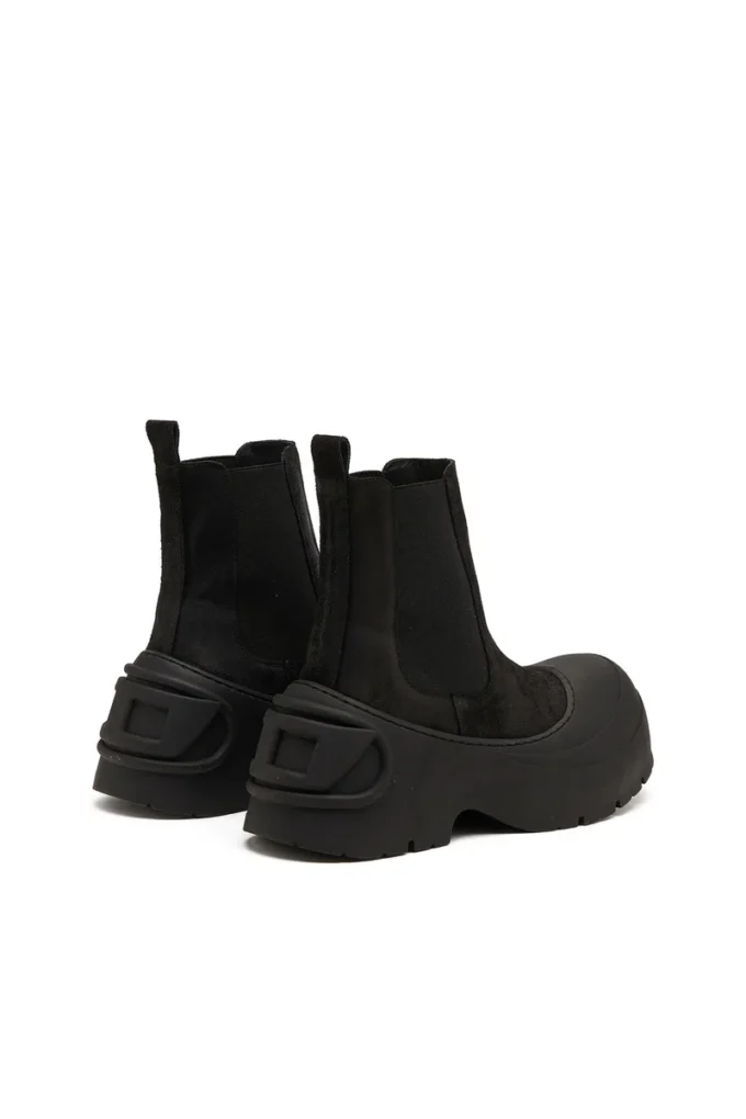 d-donald beatle Bottines Chelsea D-Donald en daim ciré et caoutchouc