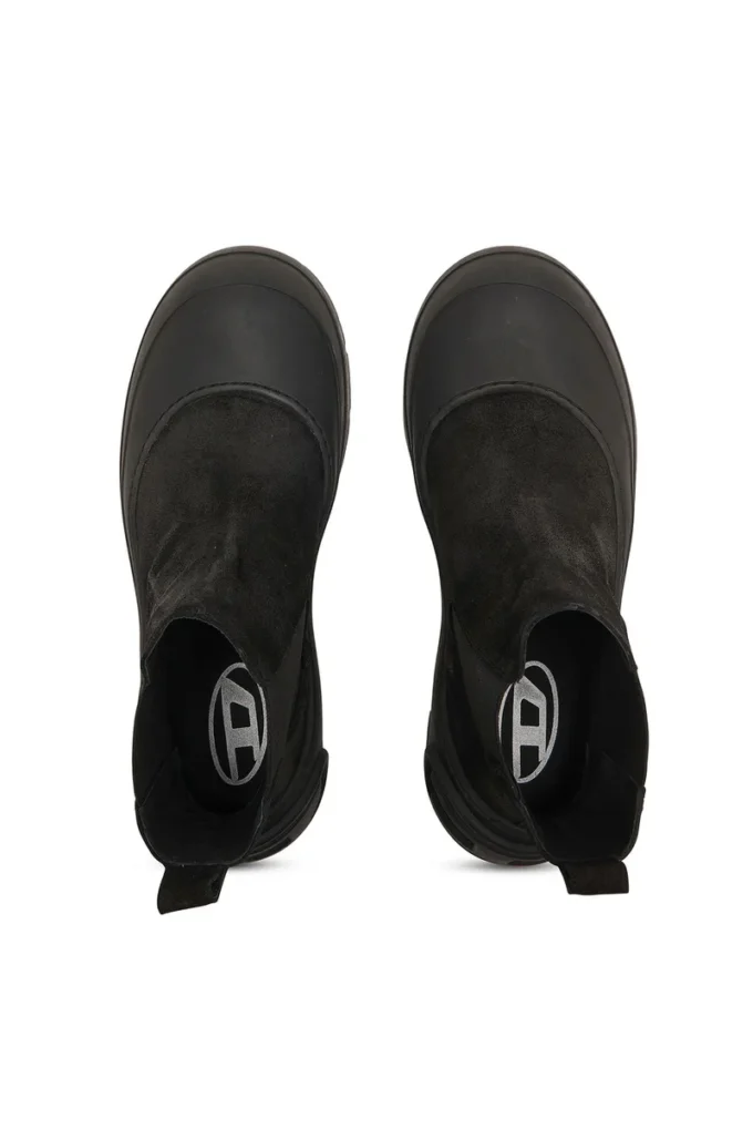 d-donald beatle Bottines Chelsea D-Donald en daim ciré et caoutchouc