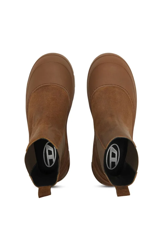 d-donald beatle Bottines Chelsea D-Donald en daim ciré et caoutchouc