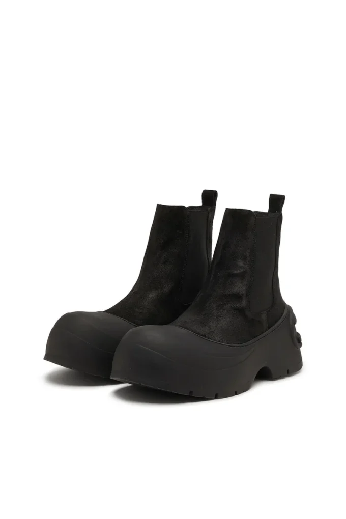 d-donald beatle Bottines Chelsea D-Donald en daim ciré et caoutchouc