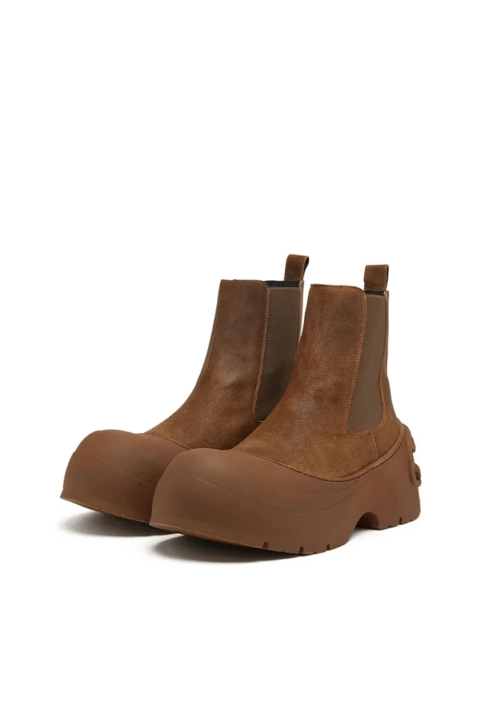 d-donald beatle Bottines Chelsea D-Donald en daim ciré et caoutchouc