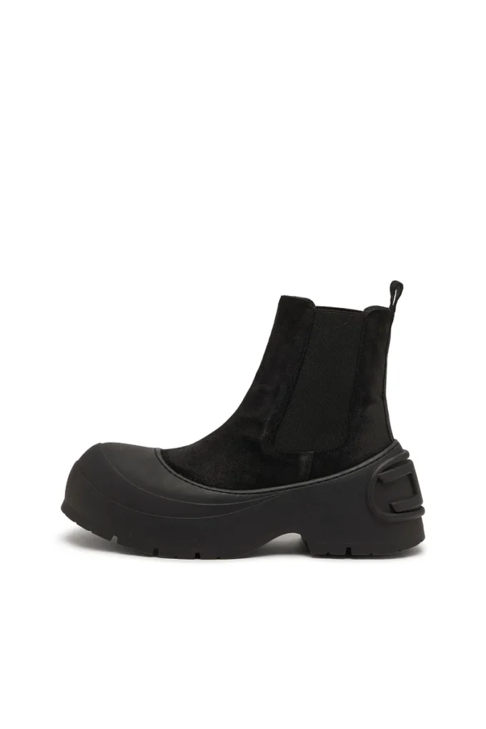 d-donald beatle Bottines Chelsea D-Donald en daim ciré et caoutchouc