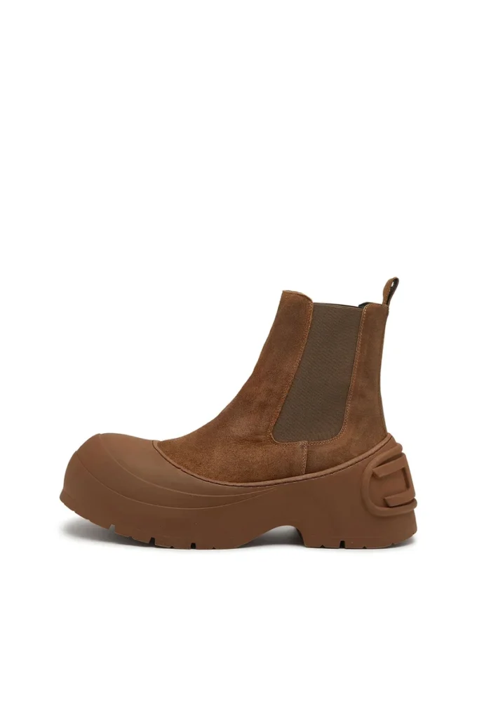 d-donald beatle Bottines Chelsea D-Donald en daim ciré et caoutchouc