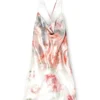 d-ebra-short Robe courte métallisée à imprimé roses floues